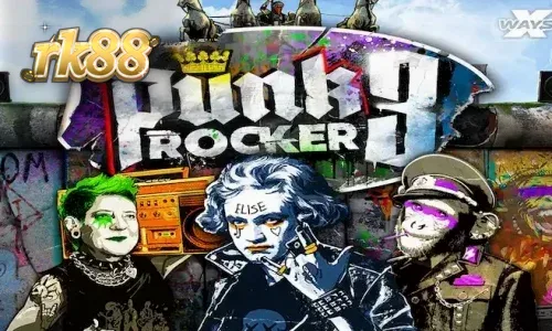 Tampilan visual slot Punk Rocker 3 dengan tema Berlin yang penuh grafiti dan energi punk.